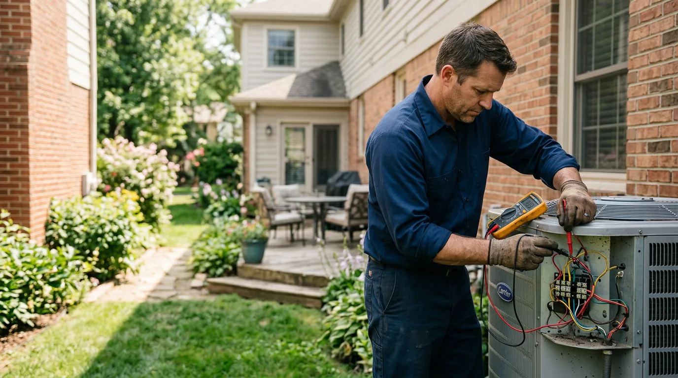 HVAC technician working near Buffalo, ND